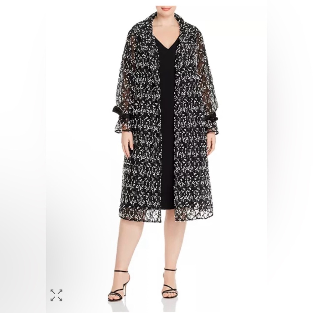 Marina Rinaldi Topazio Embroidered Overcoat NWT- 18 - Picture 3 of 13